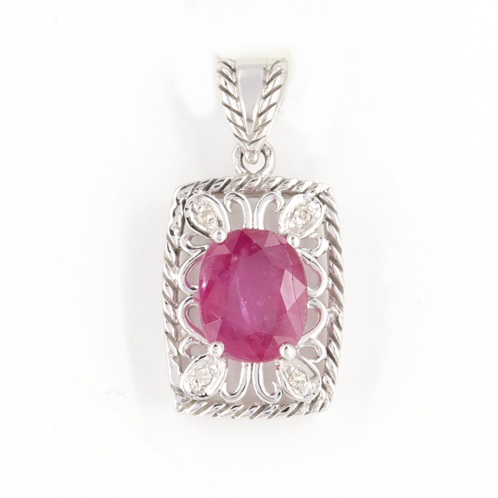 White Pendant 14K Gold