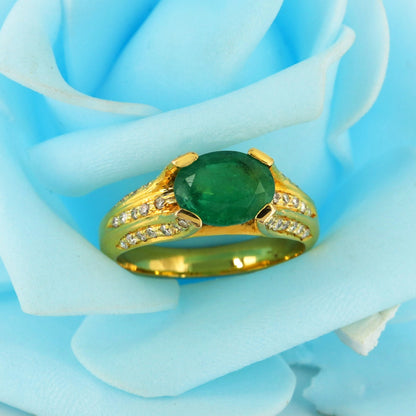 Vintage Emerald Ring 18K Gold