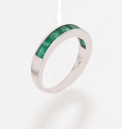 Emerald Ring Silver