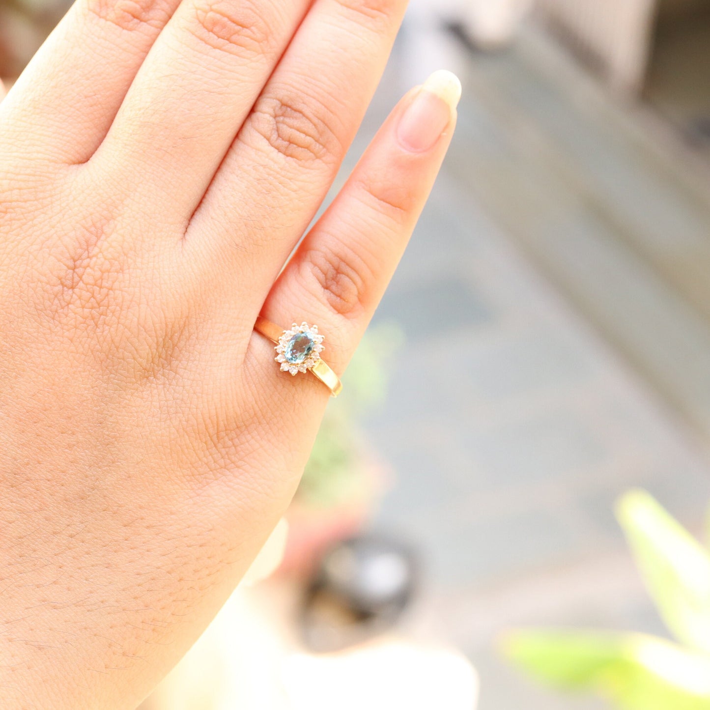 Aquamarine Jewelry / Aquamarine Ring 14K Gold