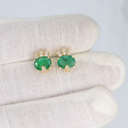Emerald Earring 14K Gold