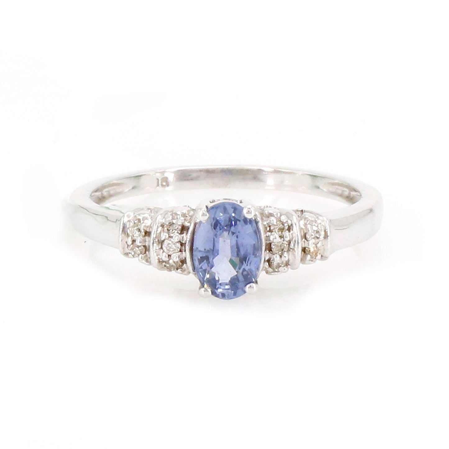 Oval Cut Sapphire Engagement Ring 14K Gold
