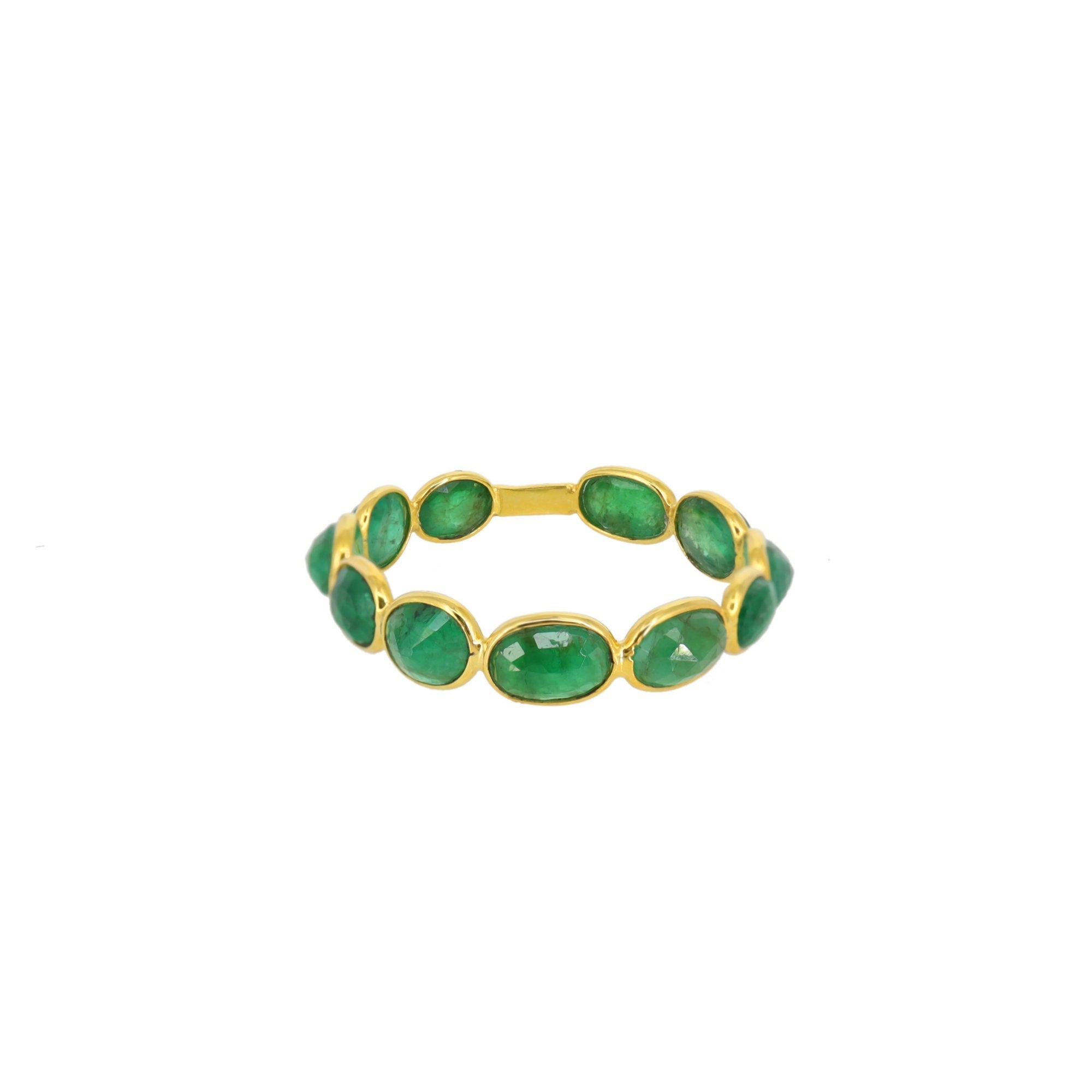 Yellow Emerald Ring 18K Gold