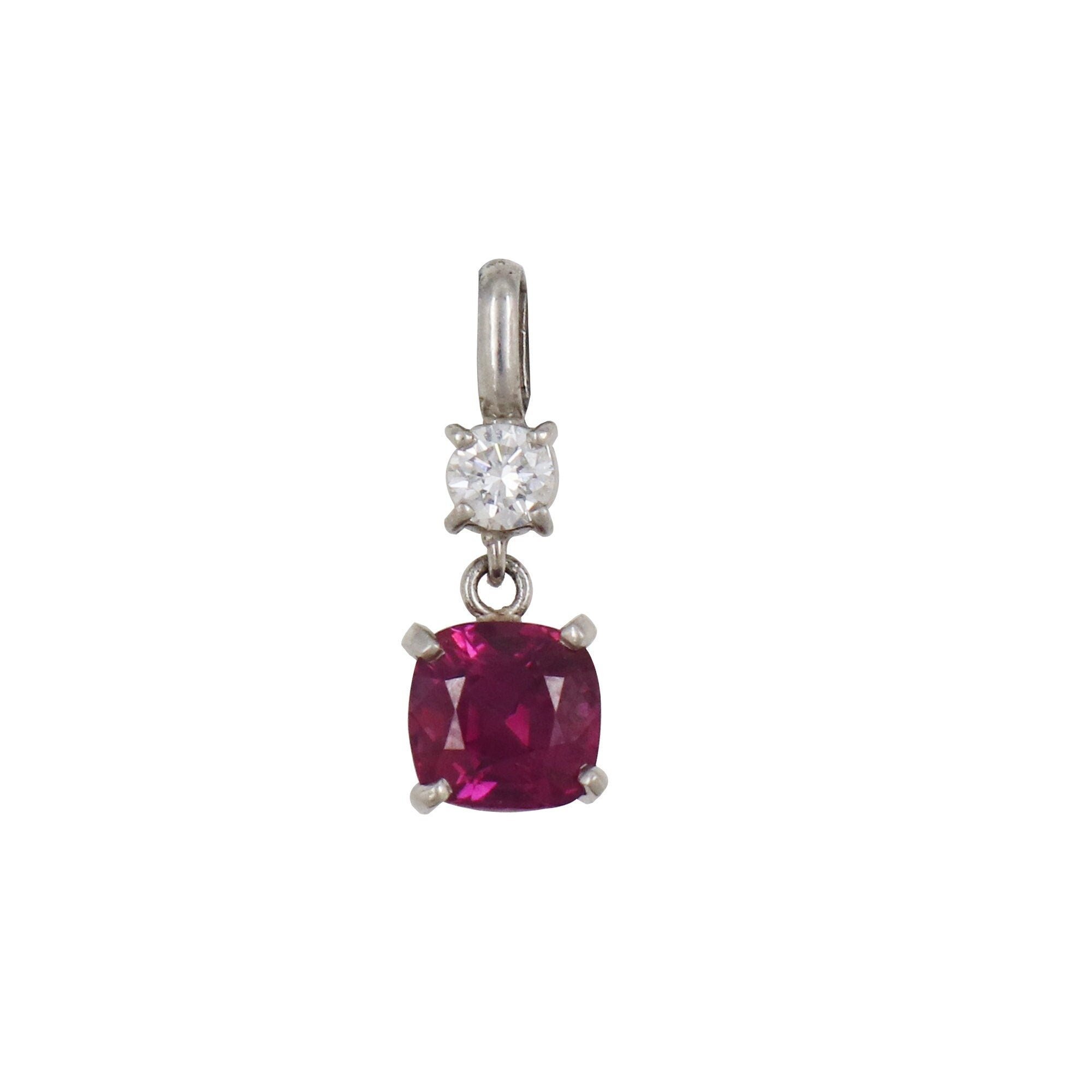 Rubellite Tourmaline Jewelry Pendant 18K Gold