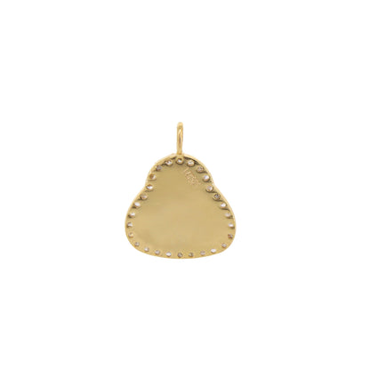 Laughing Buddha Charm Pendant 14K Gold