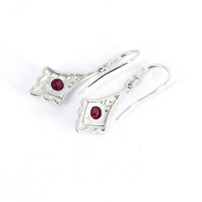 9K White Earring Gold