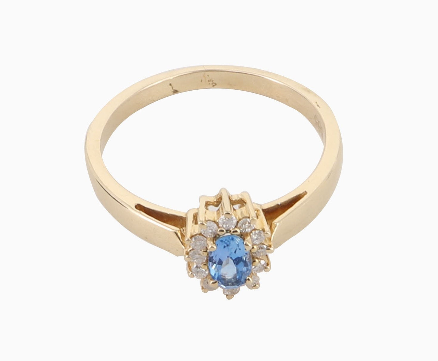 Yellow Aquamarine & Ring 14K Gold