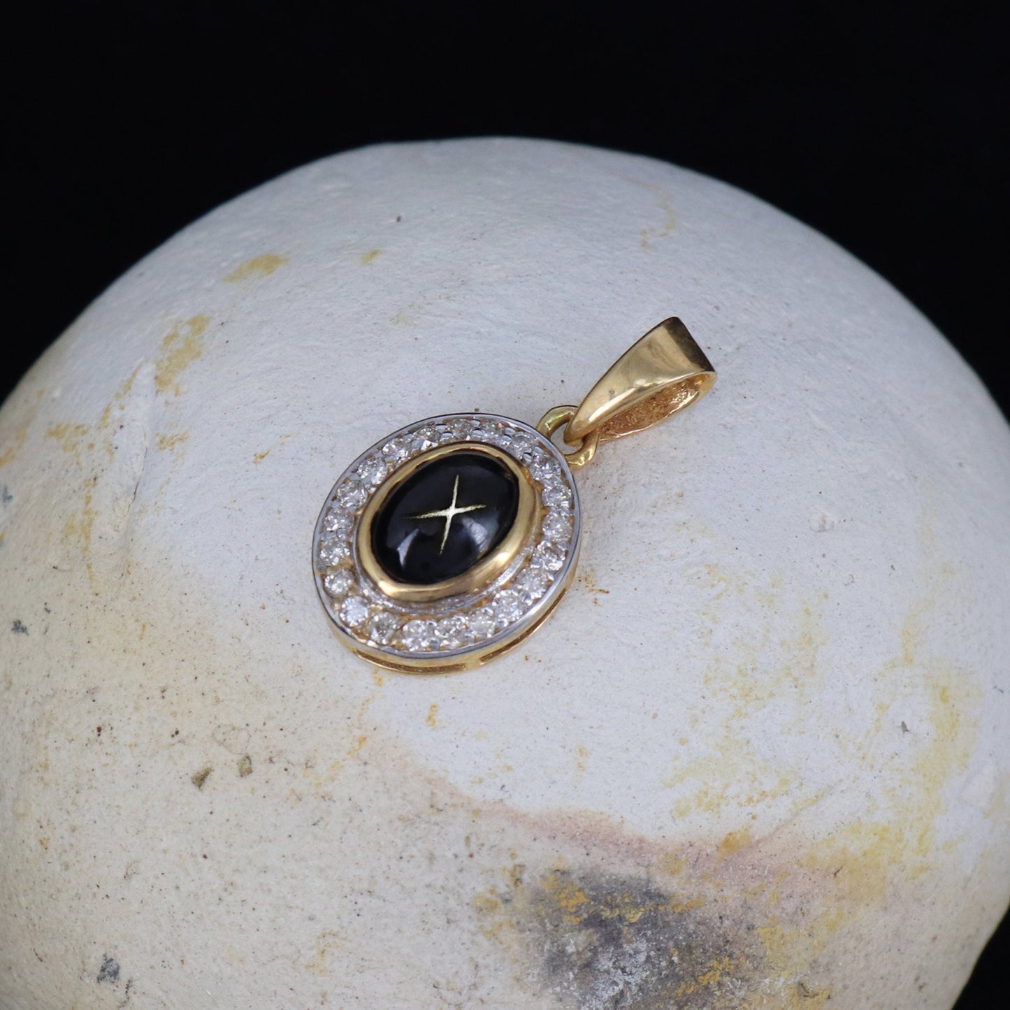 Black Star Pendant 14K Gold