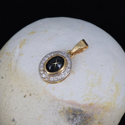 Black Star Pendant 14K Gold