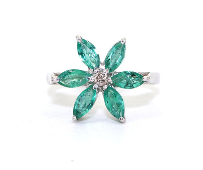 925 Sterling White Rhodium Beautiful Ring Gold