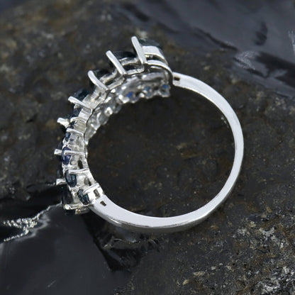 Blue Sapphire Ring Silver
