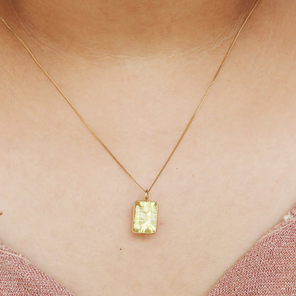 Lemon Topaz Necklace 14K Gold