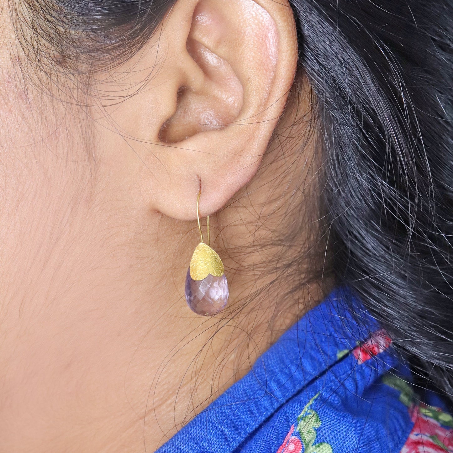 Amethyst Earring 18K Gold
