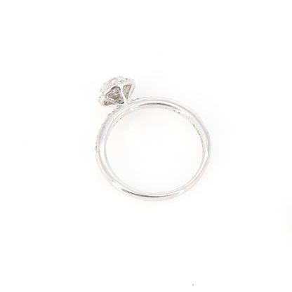 Illusion Setting 0.55 White Ring 18K Gold