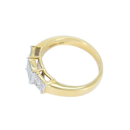 Princess Cut Ring 18K Gold