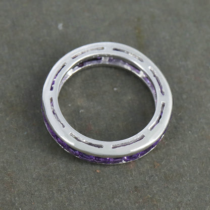 Amethyst Gemstone Ring Silver