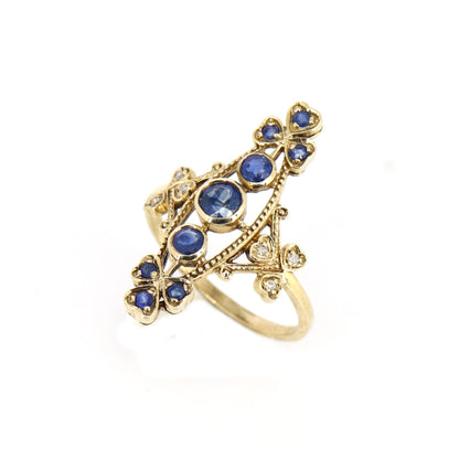 Edwardian Fine Sapphire Vintage Ring Gold