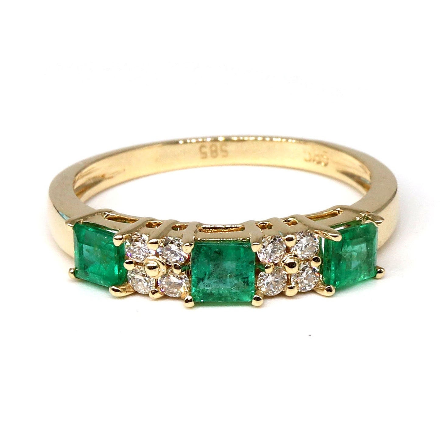 Handmade Emerald & Ring 14K Gold