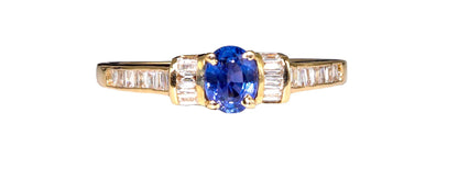 Beautiful Blue Sapphire Ring 14K Gold