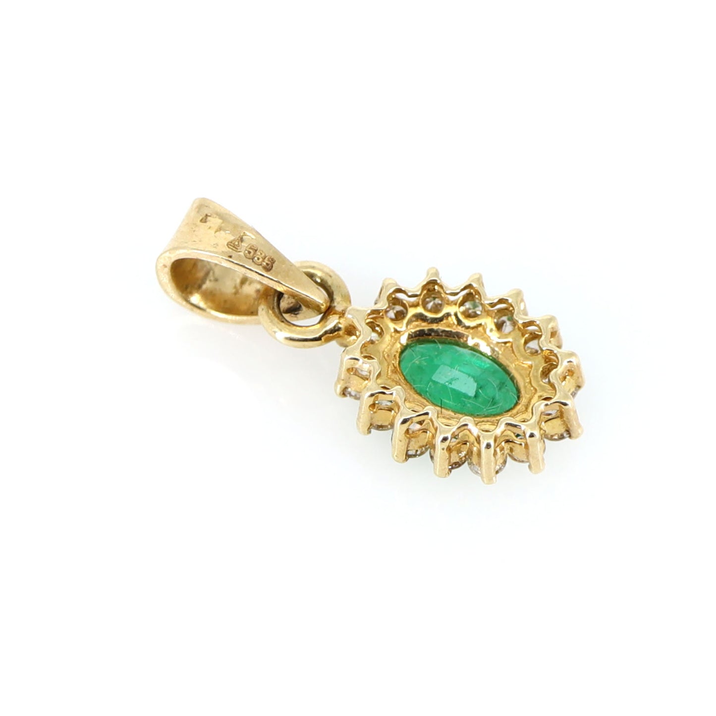 Emerald Pendant 14K Gold