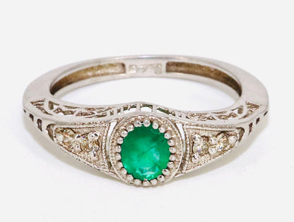 925 Sterling White Rhodium Beautiful Ring Gold