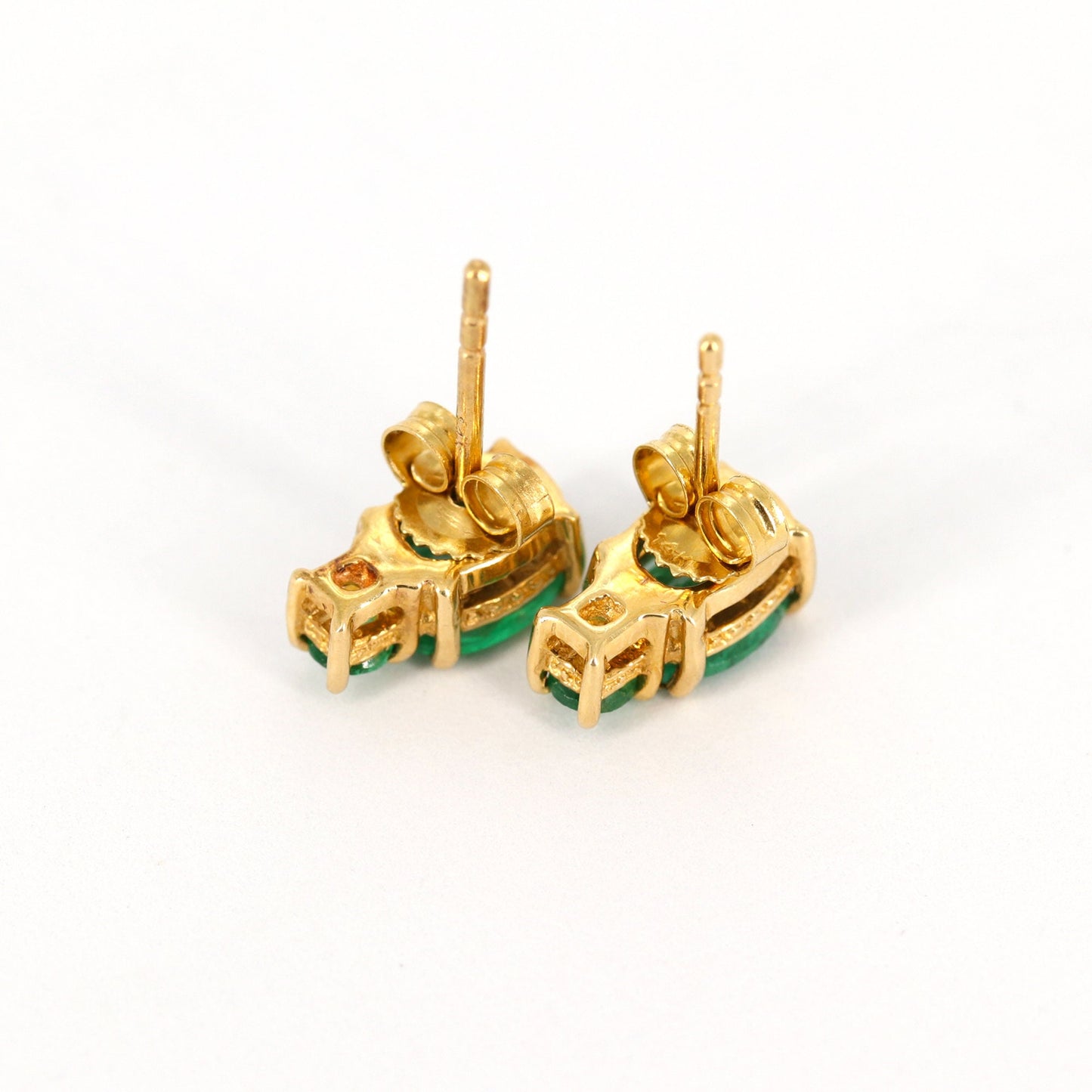 Real Studs May Emerald Stud Minimalist Earring 14K Gold