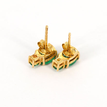Real Studs May Emerald Stud Minimalist Earring 14K Gold