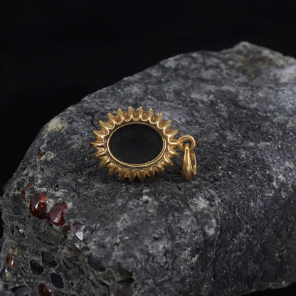 Halo Pendant 14K Gold