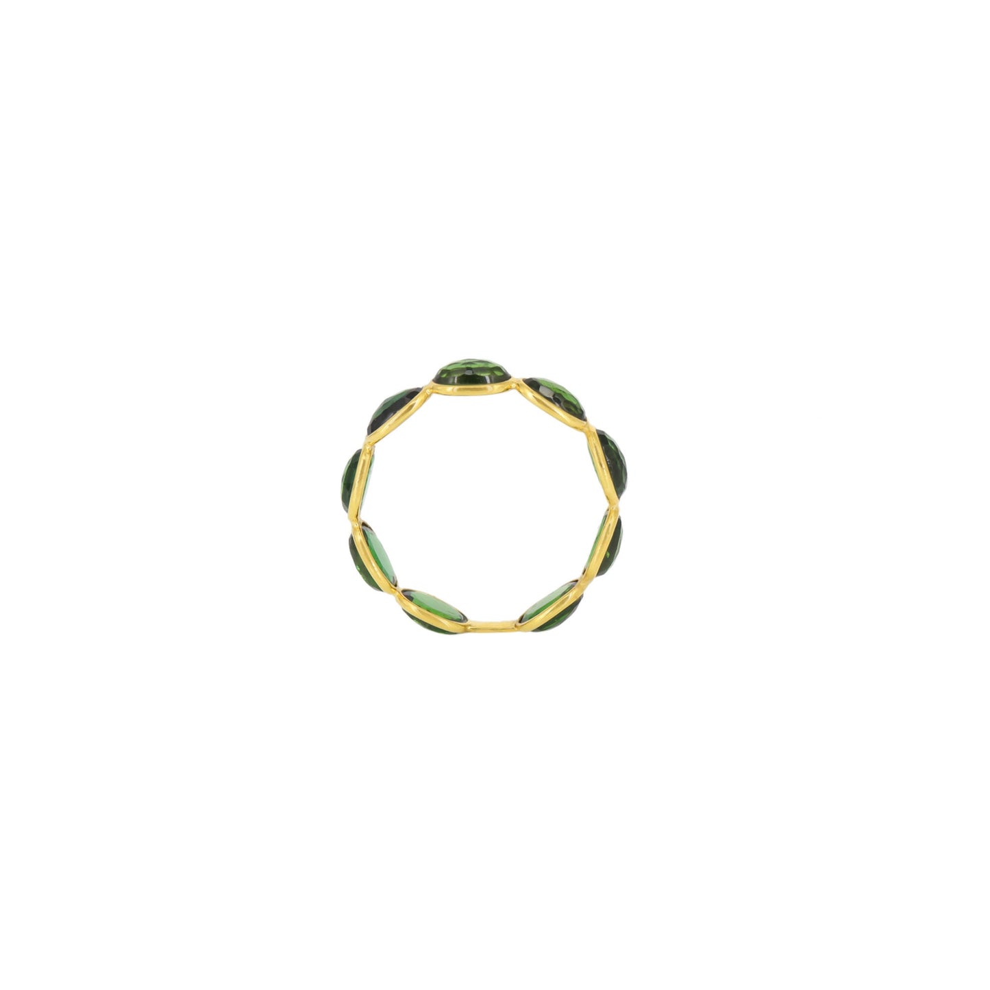 Bezel Chrome Tourmaline Ring 18K Gold