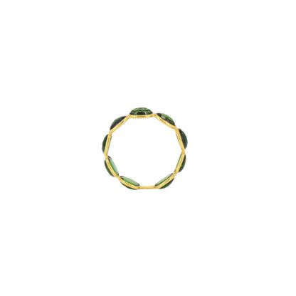 Bezel Chrome Tourmaline Ring 18K Gold