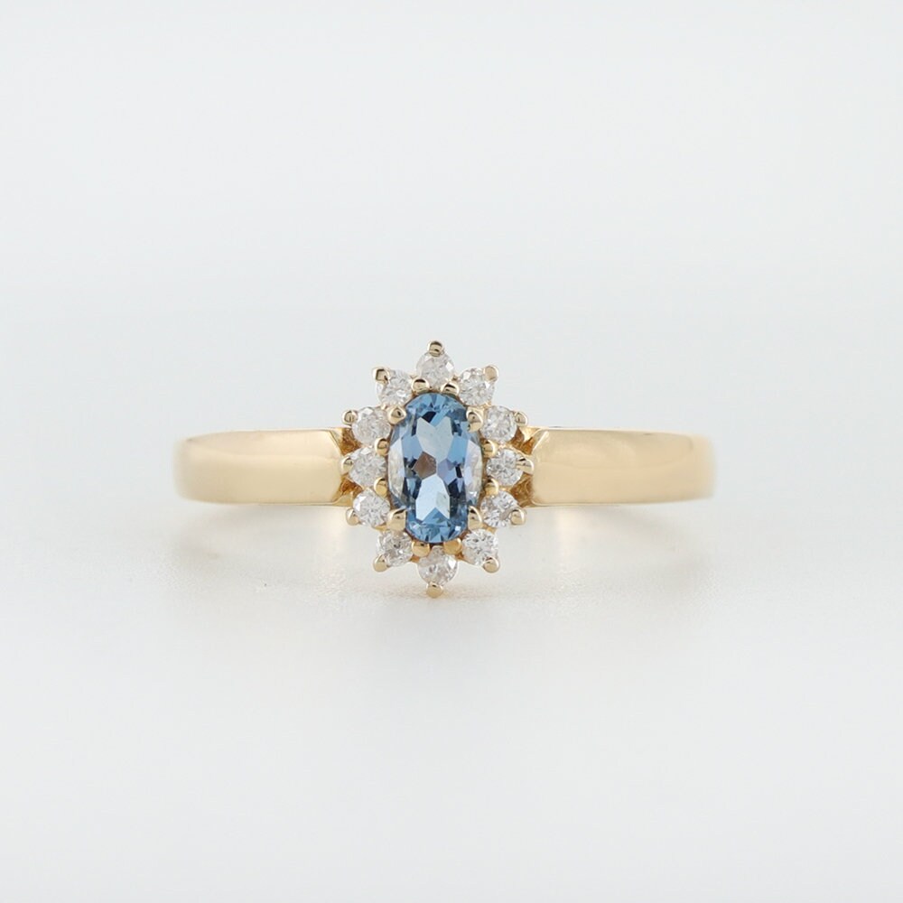 Yellow Aquamarine & Ring 14K Gold