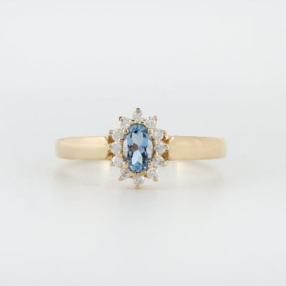 Yellow Aquamarine & Ring 14K Gold