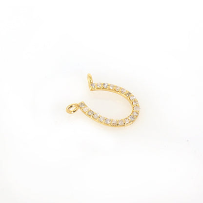 Horseshoe Charms Horseshoe Dainty Charms Lucky Horseshoe Pendant 14K Gold