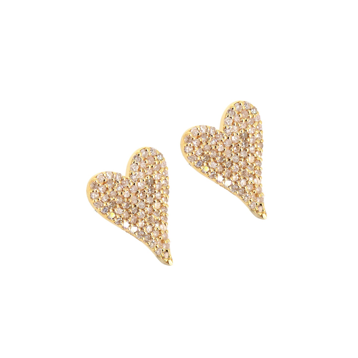 Minimalist Studs Pave Stud Earring 14K Gold