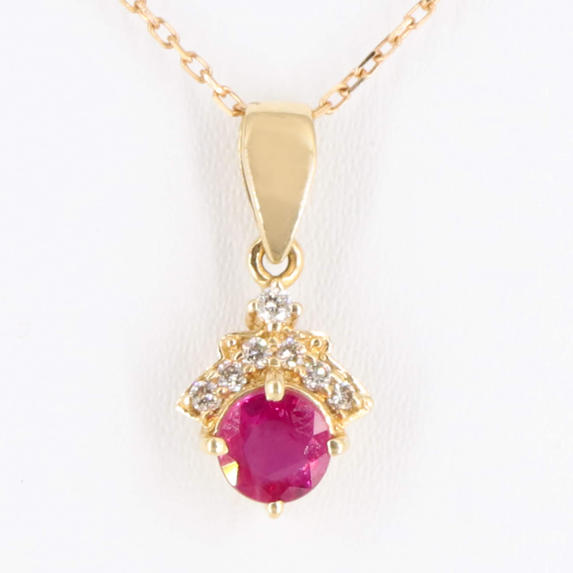 Minimalist Jewelry Ruby & Jewellery Ruby Pendant 18K Gold