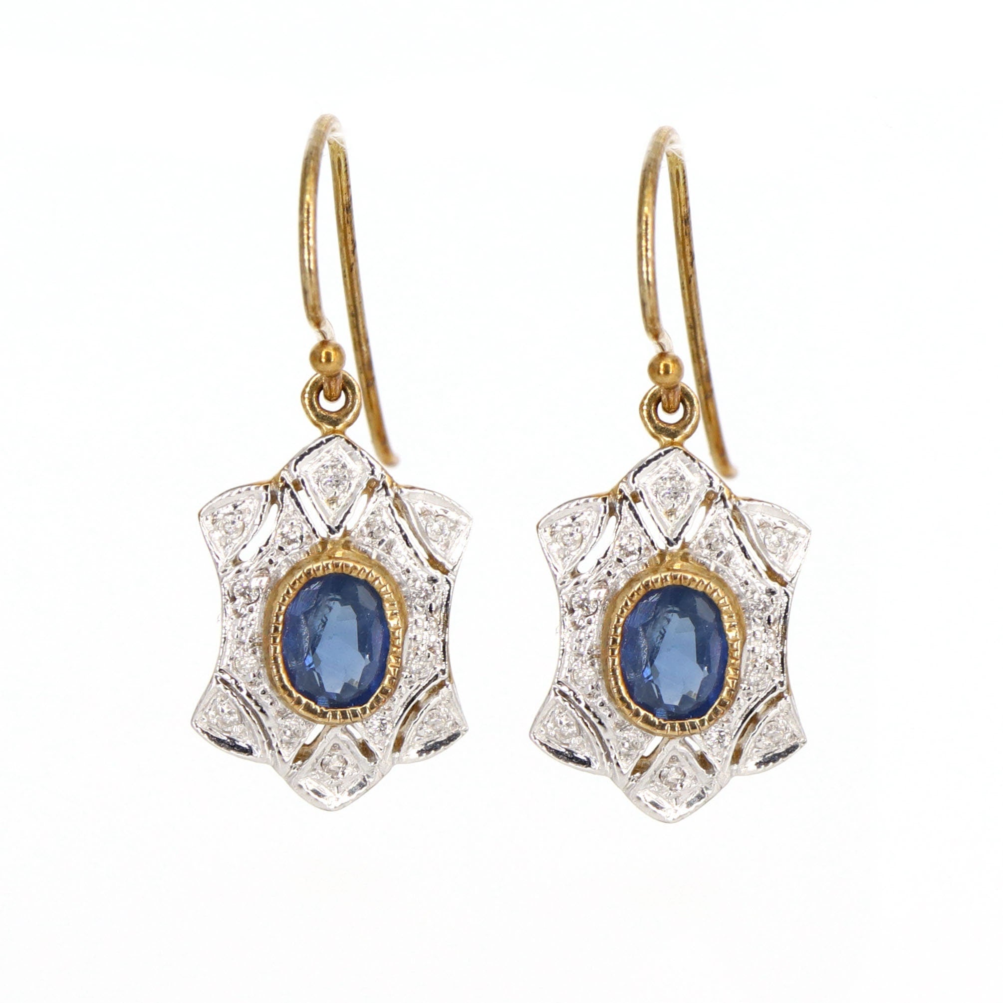 Blue Sapphire Earring Gold