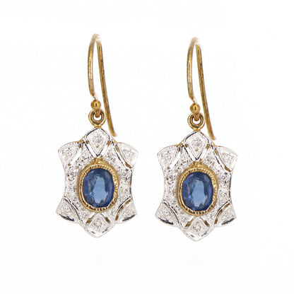 Blue Sapphire Earring Gold
