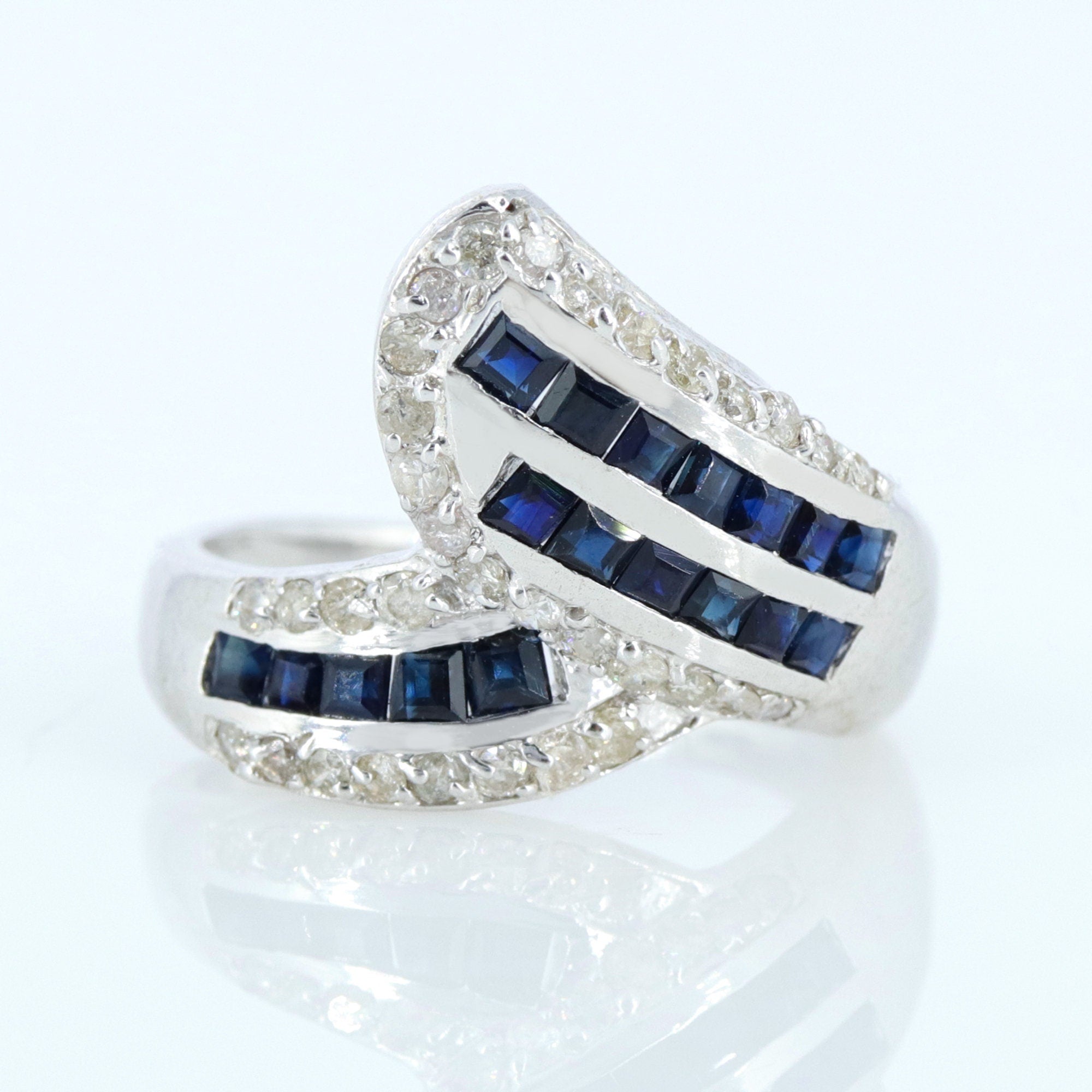 Statement Sapphire Ring Silver