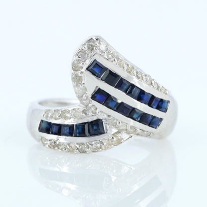 Statement Sapphire Ring Silver