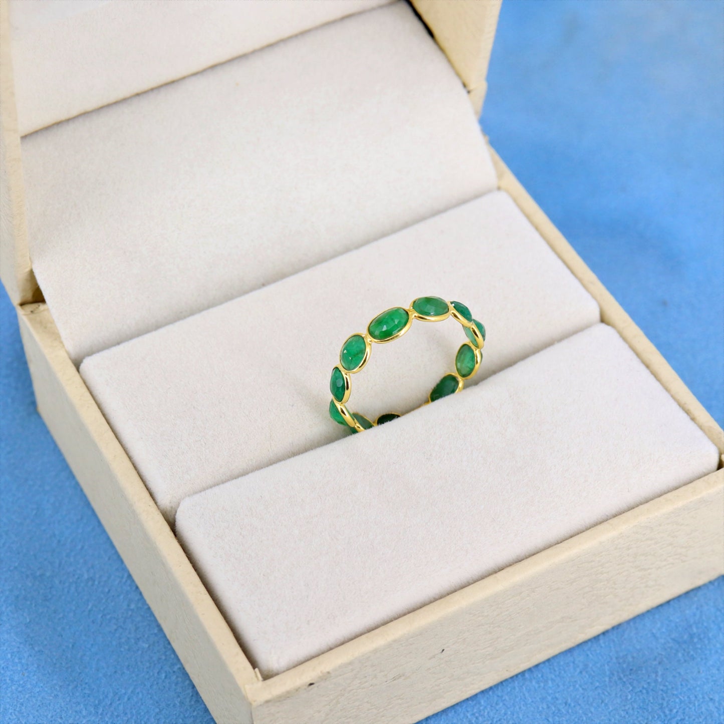 Yellow Emerald Ring 18K Gold