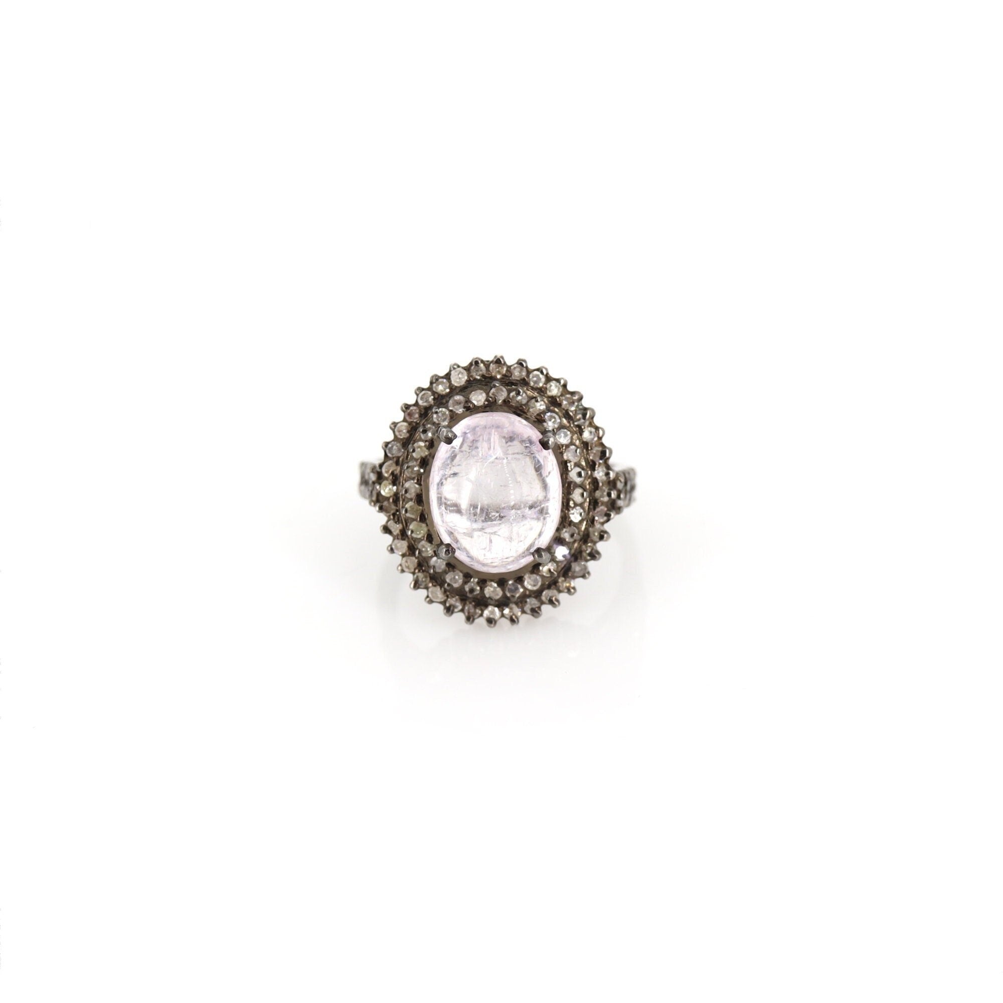 Pink Tourmaline Ring Silver