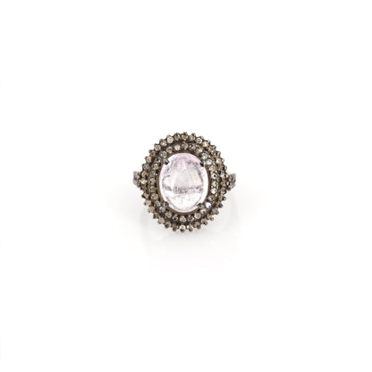 Pink Tourmaline Ring Silver