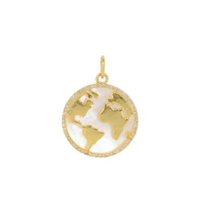 Earth Charm Pendant 14K Gold