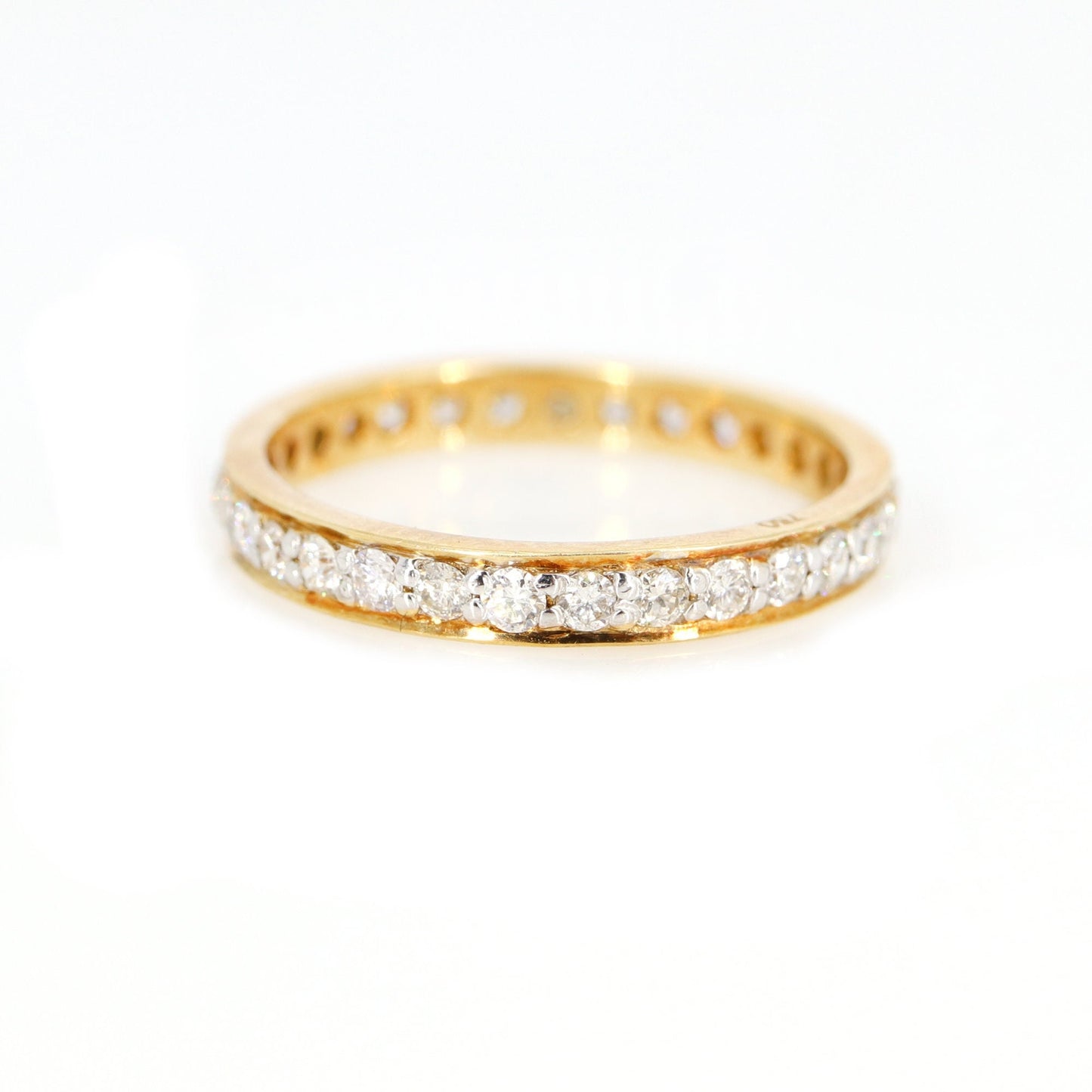 Rose Eternity Band Stackable Wedding Ring 18K Gold