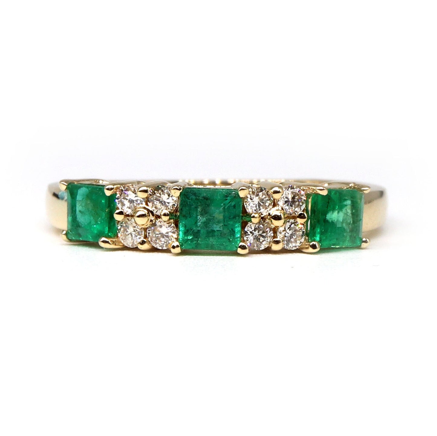 Handmade Emerald & Ring 14K Gold