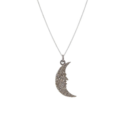 Crescent Moon Pendant Silver