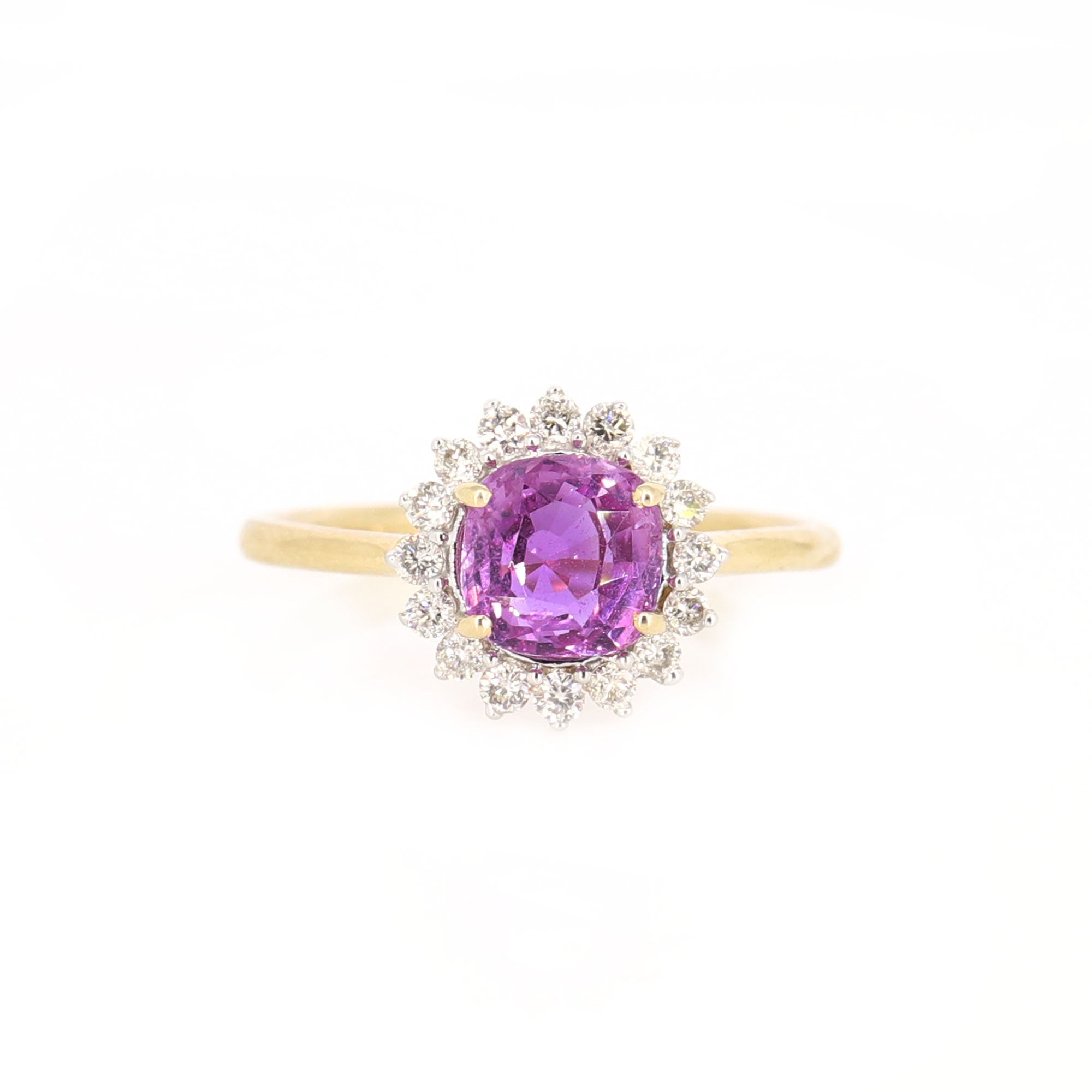 Pink Sapphire Engagement Ring Gold