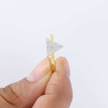 Triangle Shape Ring 18K Gold