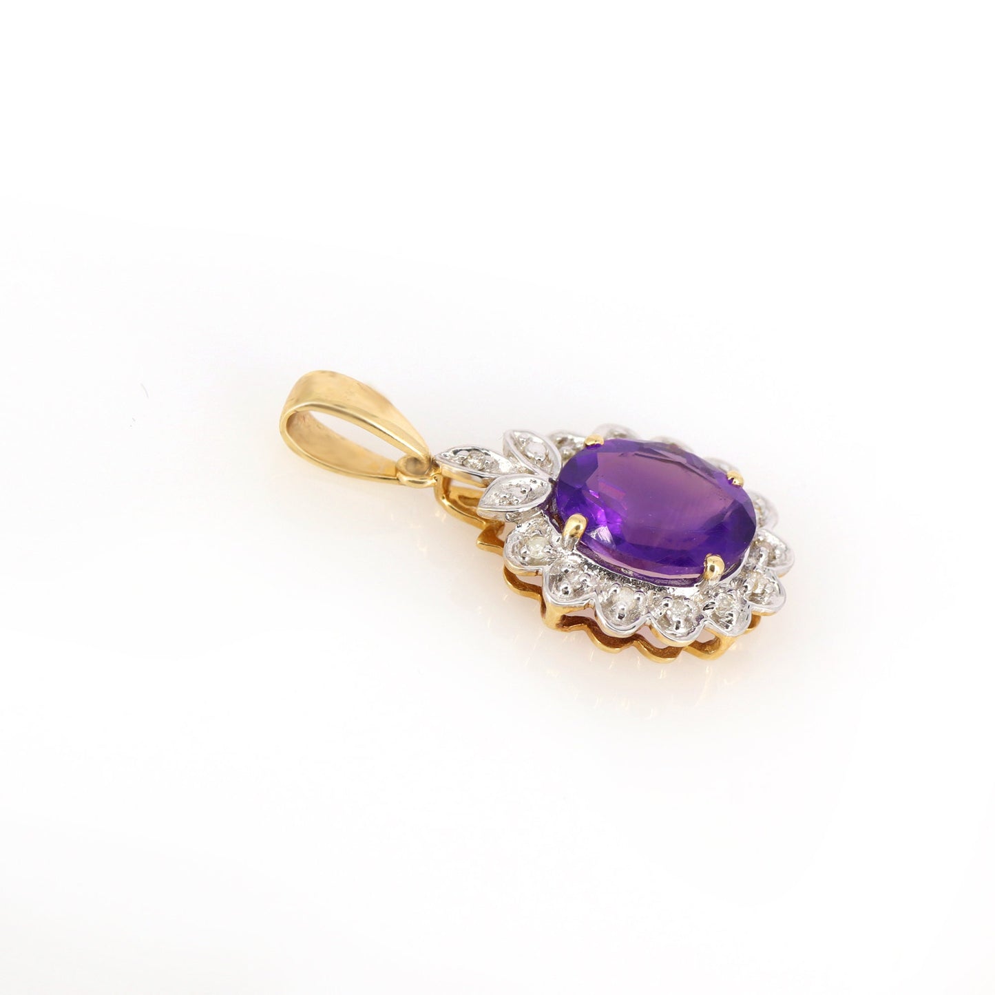 Amethyst Necklace 14K Gold