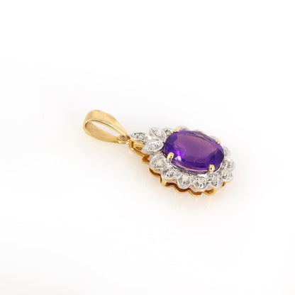 Amethyst Necklace 14K Gold